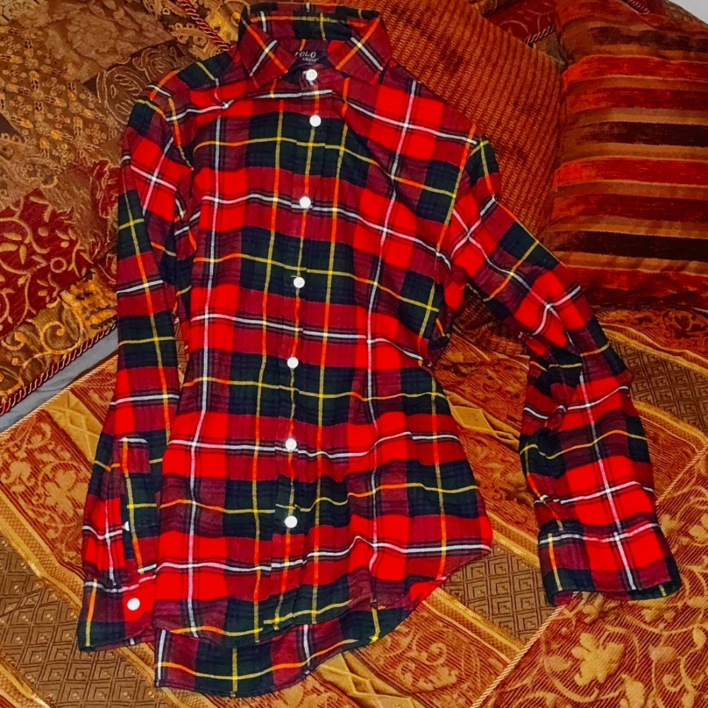 Ralph Lauren -Holiday Twill Collection- Flannel Button down. No problems no flaw
